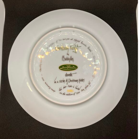 P Buckley Moss CHRISTMAS NIGHT Anna Perenna W. Germany Porcelain Plate #2980 COA - Picture 4 of 6